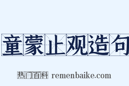 童蒙止观造句是什么意思的图片